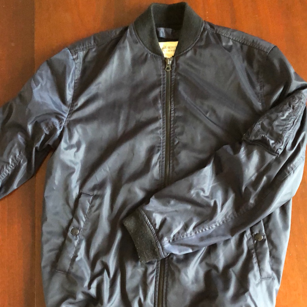Ralph Lauren Aviator Jacket, Navy Color. Size M.